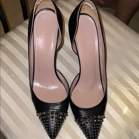 Gucci Black Heels with Studded Detailing - Picture 1 of 6